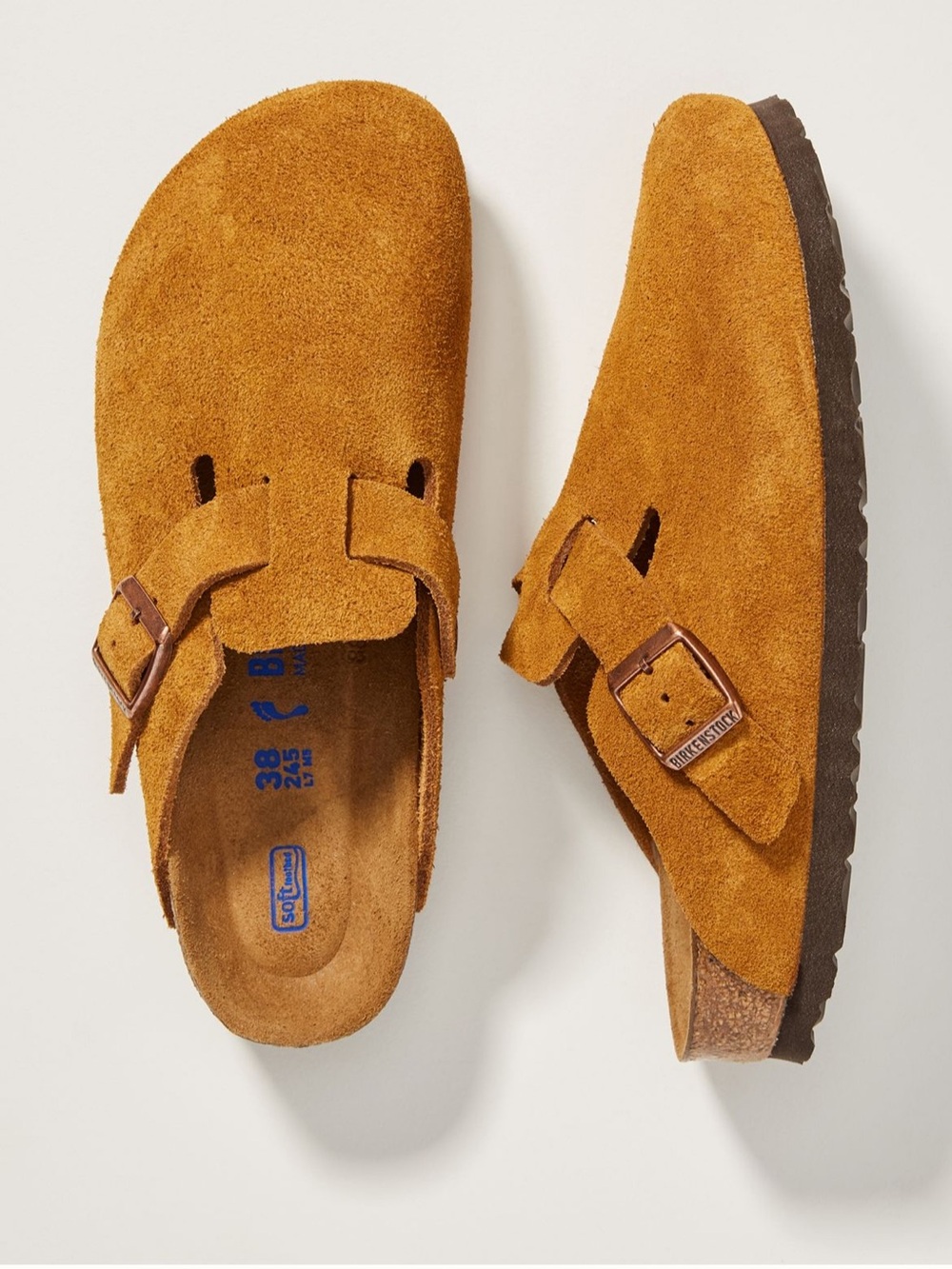 Birkenstock Suede Clogs in Cognac Brown 41 NWT - Picture 2 of 9